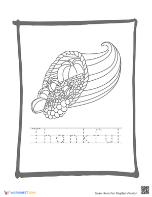 Gratitude-Themed Thanksgiving Coloring