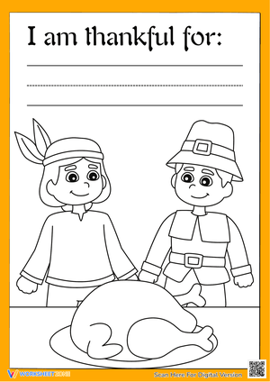 Grateful Kids Thanksgiving Activity Worksheet