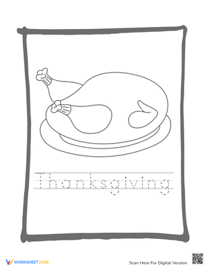 Thanksgiving Gratitude Coloring Worksheet