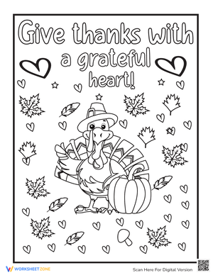Grateful Thanksgiving Coloring Page Fun
