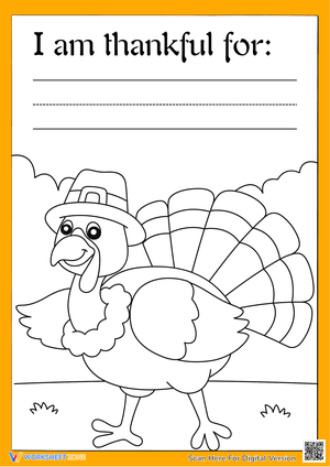 Grateful Kids: Thanksgiving Coloring and Gratitude Page