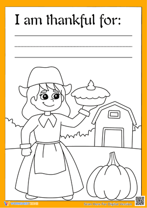 Thanksgiving Gratitude Coloring for Kids