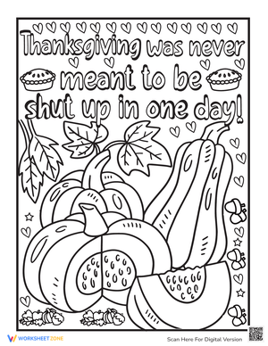 Thanksgiving Coloring Sheet: Express Gratitude