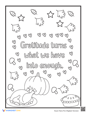 Grateful Thanksgiving Coloring Sheet Activity