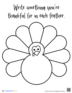 Worksheet for Thankful Reflections