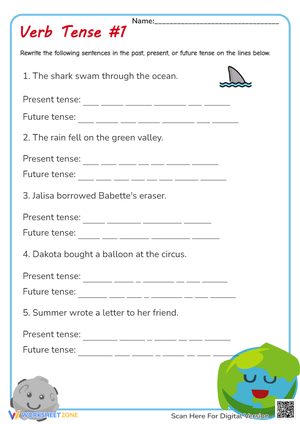 Verb Tense Practice: Past, Present, Future Tense Worksheet
