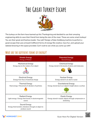 Rube Goldberg Machine Worksheet: Exploring Energy Forms