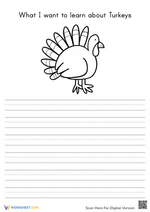 Turkey Research Inquiry Worksheet | Grade 3 Printable