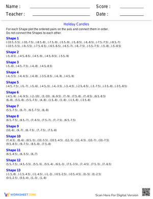 Holiday Candles Graphing Worksheet