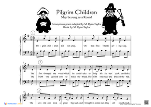 Thanksgiving Song Pilgrim Children