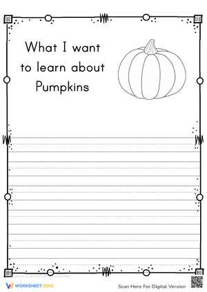 Pumpkin Inquiry Worksheet | Grade 3-8 Essential