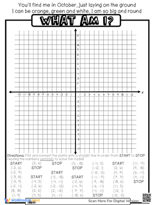 Fall Mystery: Coordinate Plane Picture