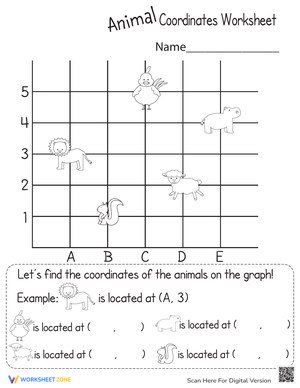 Animal Coordinates Worksheet