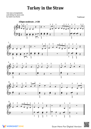 'Turkey in the Straw' Music Worksheet