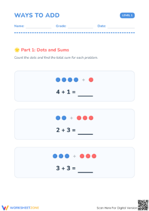 Kindergarten Addition Worksheet | Essential Math Practice