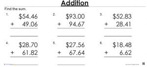 Money Addition – Learn with Decimals