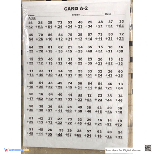 Math Addition Drill Worksheet A-2