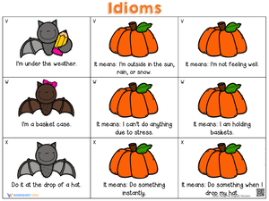 Fall Idioms Packet Worksheet
