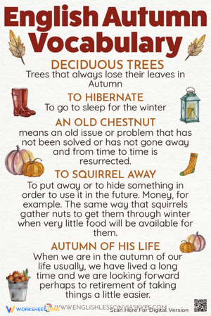 English Phrases and Idioms connected with Autumn