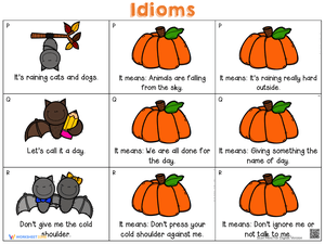 Fall Idioms Practice Packet Worksheet