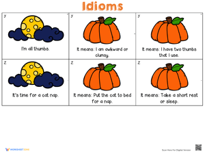 Fall Idiom Packet Worksheet