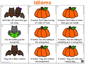 Fall Idioms Learning Worksheet