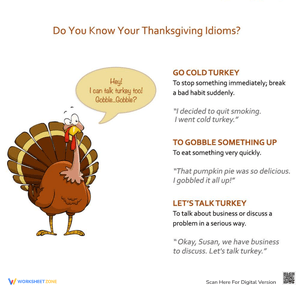 Essential Thanksgiving Idioms Worksheet | Grades 3-6