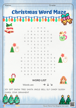 Christmas Word Maze