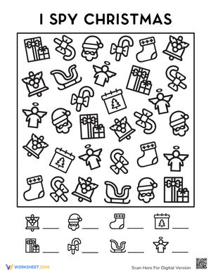 Easy Christmas I Spy Challenge