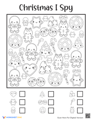 Holiday Christmas I Spy Game