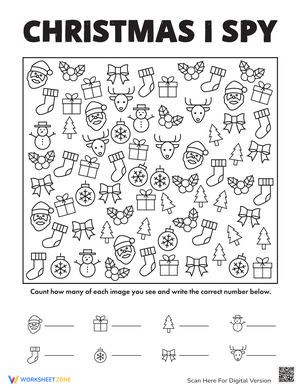 Engaging Christmas I Spy Challenge