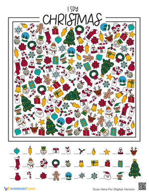 Christmas I Spy Game for Kids