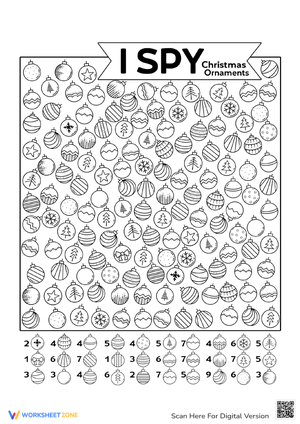 I Spy Christmas Ornaments