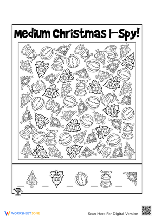 Christmas I Spy for Visual Skills