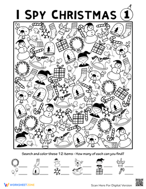 Christmas I Spy Fun for Kids