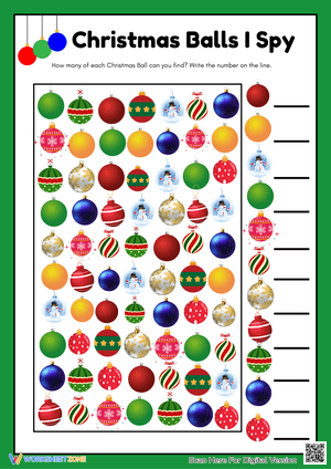 Christmas Balls I Spy Activity