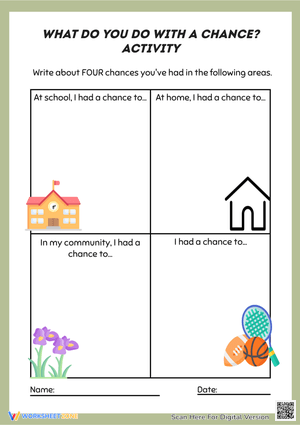 What do you do with a chance? Worksheet