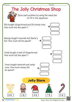 Christmas Addition Within 10 - The Jolly Christmas Shop