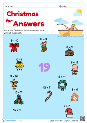Christmas Addition to 19 - Find the Festive Treasures!
