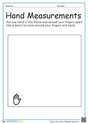 Hand Measurements Tracing Activity