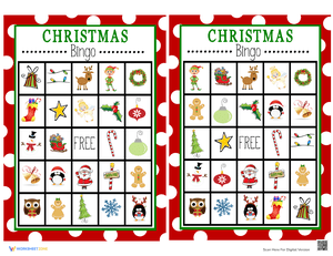 Festive Christmas Bingo Game for Holiday Activities