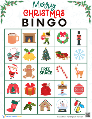 Merry Christmas Bingo Game for Festive Celebrations