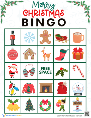 Festive Christmas Bingo Game for Family Fun