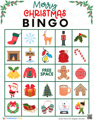 Merry Christmas Bingo Game