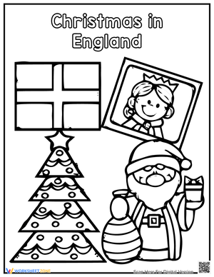 Christmas in England Coloring Page