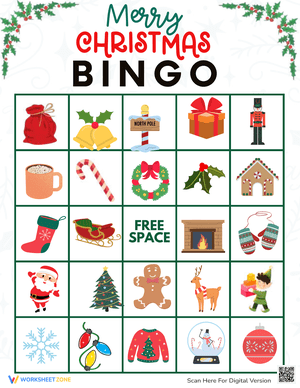 Festive Merry Christmas Bingo