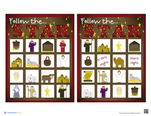 Follow the Star Bingo Game