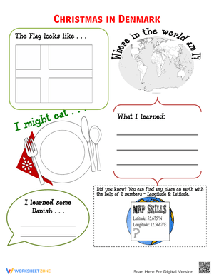 Christmas in Denmark Worksheet