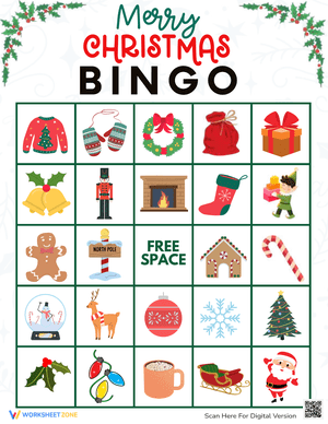 Lively Christmas Bingo Game