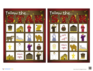 Enjoy Holiday Fun with Follow the Star Bingo Game